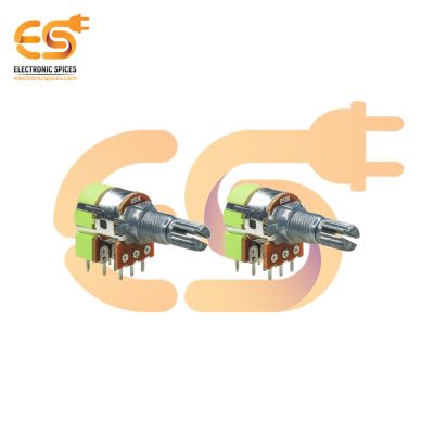50K Ohm Dual Linear Taper Volume Control Potentiometer Switch 8-pin Pack of 2